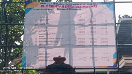 INFOGRAFIS PERUBAHAN APBDES DESA DERMOSARI TAHUN 2025